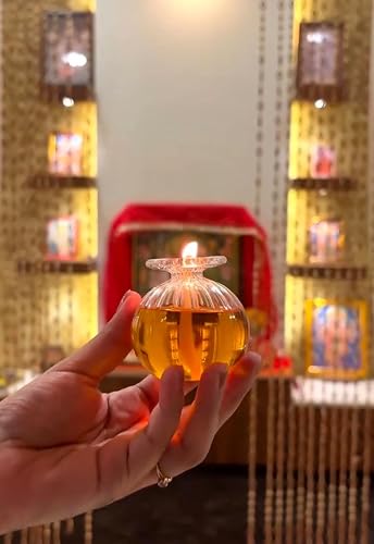 Glass Modak Diya: Elegant Oil Diya for Pooja & Diwali