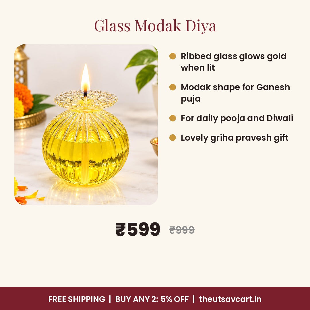 Glass Modak Diya