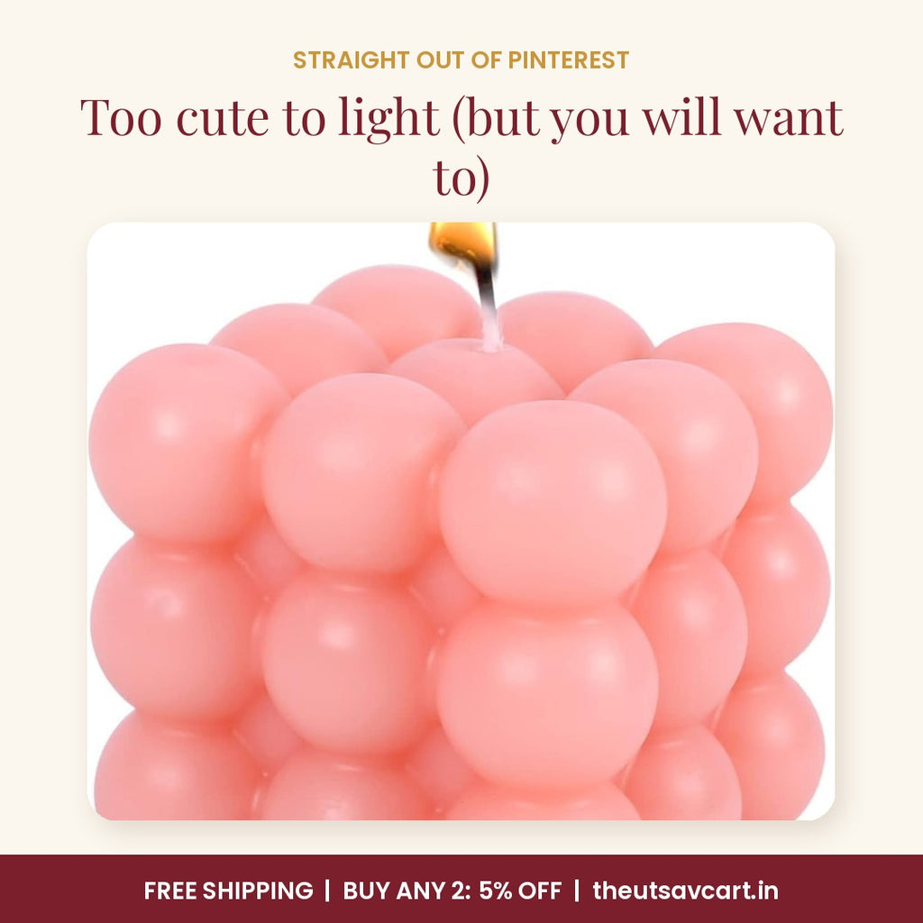Handmade Bubble Cube Candle