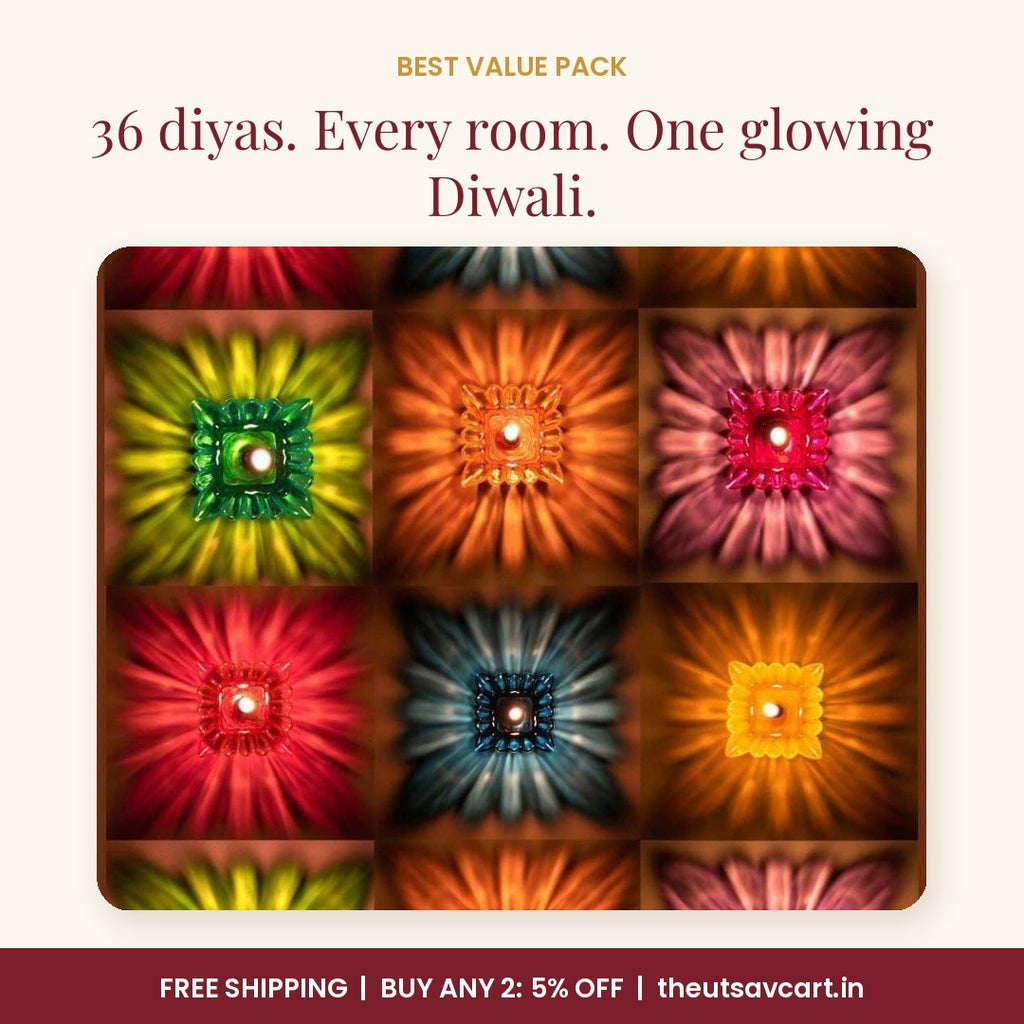 Lotus Reflection Diyas, Mega Pack of 36