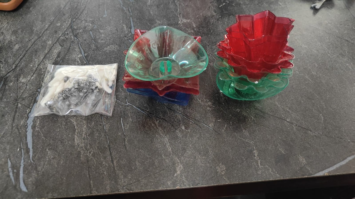 Lotus Reflection Diyas, Pack of 12: Colourful Flower Light Patterns