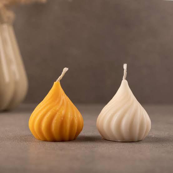 Modak Shaped Scented Candles, Pack of 4: Bappa's Favourite Sweet