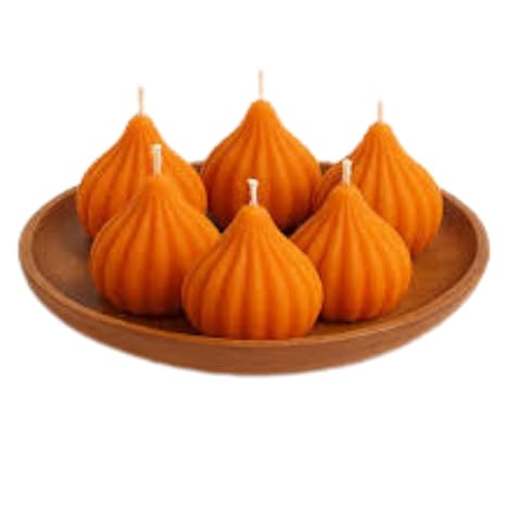 Modak Shaped Scented Candles, Pack of 4: Bappa's Favourite Sweet