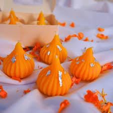 Modak Shaped Scented Candles, Pack of 4: Bappa's Favourite Sweet