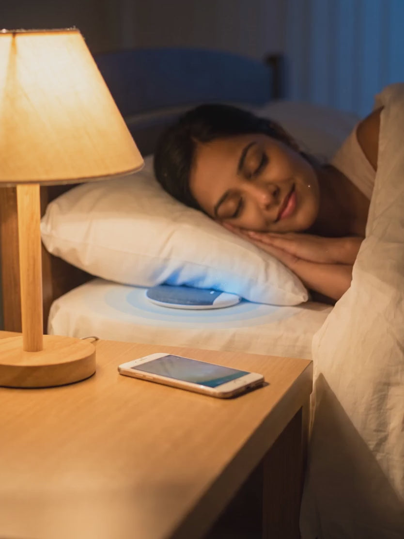 Sleeping peacefully with the pillow speaker